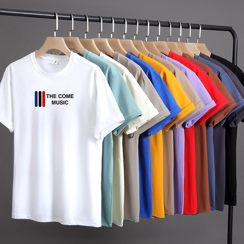 New Heavy Cotton Short Sleeve T-Shirt Boys And Girls Round Neck T-Shirt Bottoming Shirt Casual All-Match T-Shirt Half Sleeve Fashion Brand He - Image 4