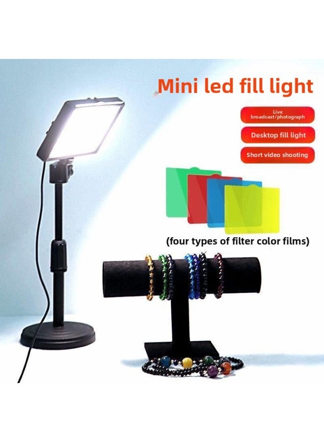 general Supplementary Light Special Small Desktop Lighting For Live Photography Indoor Photo Layout Soft Light Professional Led Square Light-Specifications:6inch Square Light + 2.1 Floor Stand + Single Slot  - Image 5