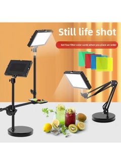 General Supplementary Light Special Small Desktop Lighting For Live Photography Indoor Photo Layout Soft Light Professional Led Square Light-Specifications:6inch Square Light + 2.1 Floor Stand + Single Slot  - Image 3