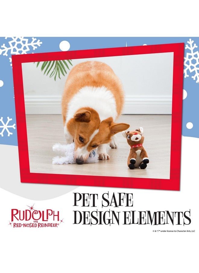 Rudolph Rudolph The Red-Nosed Reindeer Toys for Dogs - Rudolph & Bumble Dog Toys; Plush Rudolph Squeaker Dog Toys, Holiday Toys for Pets, Christmas Dog Toys, Dog Toys for Christmas, 6 Inch - 2 Pack  - Image 3