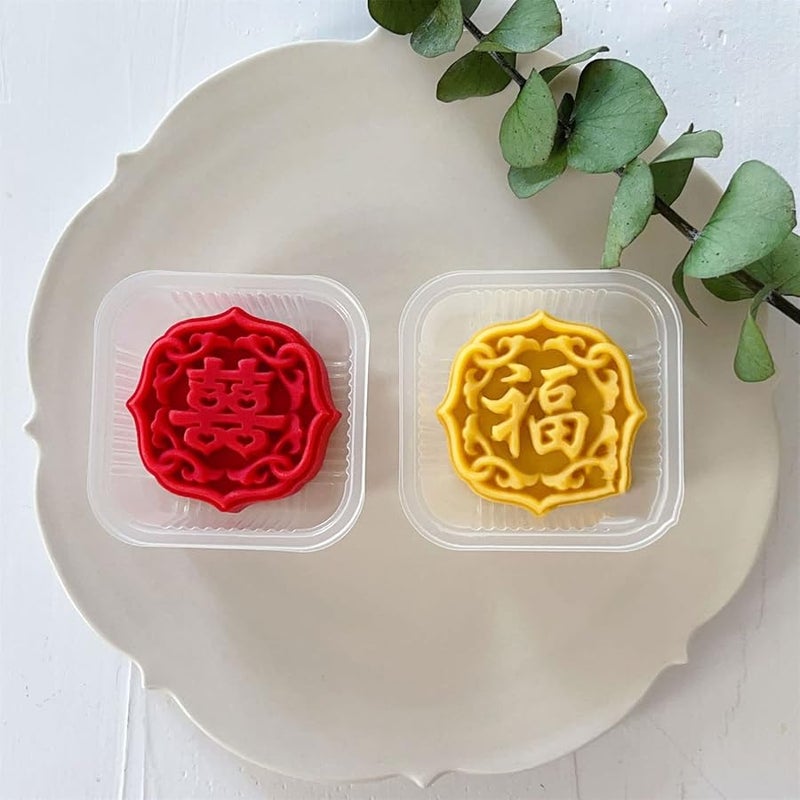 Chinese Moon Cake Molds Set With 6 Press Stamps For Baking And Cookie Decoration - Image 4