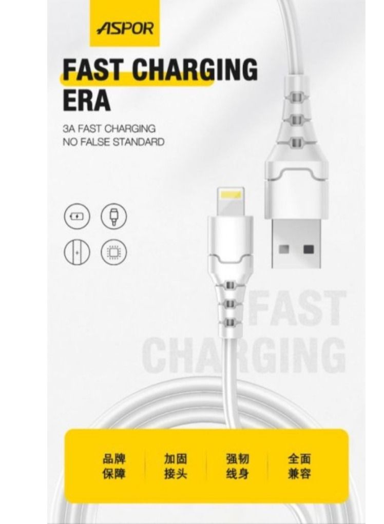 Aspor A102 1M Type-C 3A Fast Charge Cable - Image 4