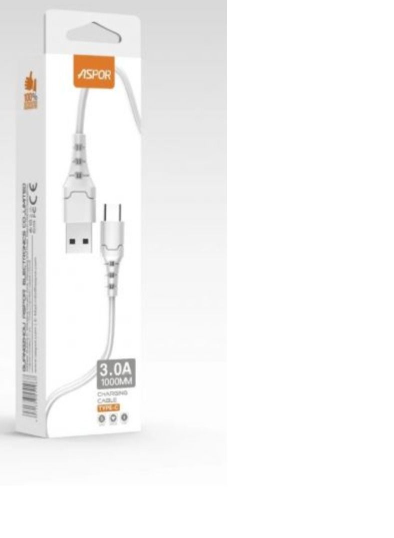 Aspor A102 1M Type-C 3A Fast Charge Cable - Image 1