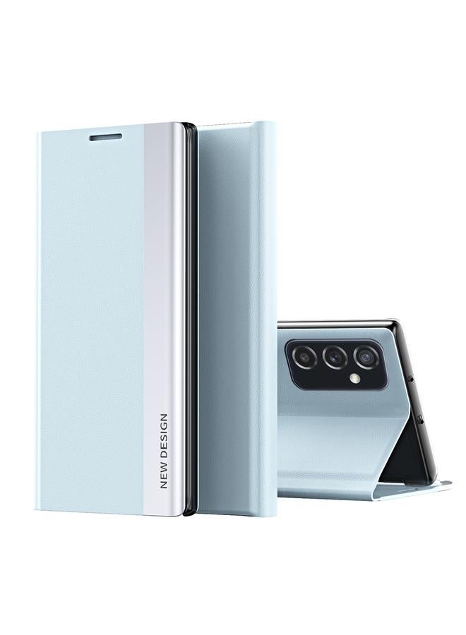 S-TOP Case For Samsung Galaxy A73 5G Side Electroplated Magnetic Flip Leather Case with Holder - Image 1