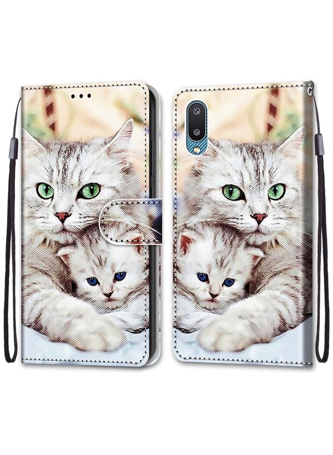 S-TOP Case For Samsung Galaxy A02 / M02 Coloured Drawing Cross Texture Horizontal Flip PU Leather Case with Holder & Card Slots & Wallet & Lanyard - Image 2