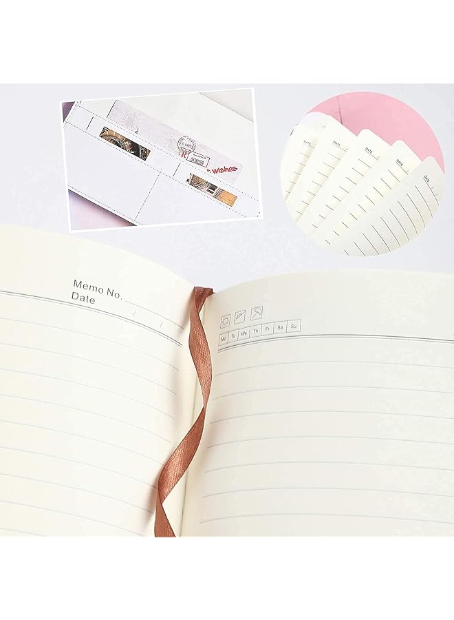 erorex Diary With Lock Writing Notebook With Card Holder Faux Leather Cover Diary Refillable Password A5 Diary For Girls Women 8.5 X 5.9 Inches  - Image 2