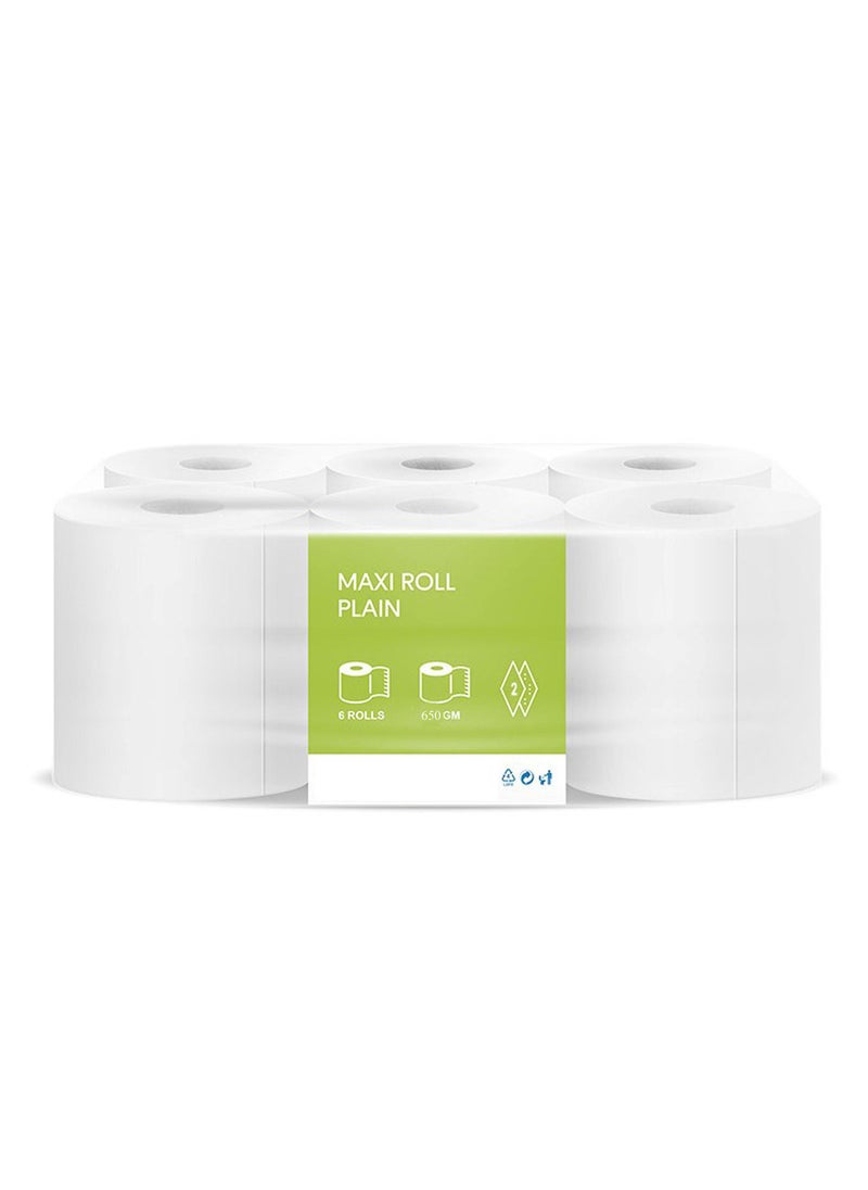 6-Pieces Premium Quality Maxi Roll 2 Ply -(650 GM X 6) | Kitchen Roll Sheets and Autocut with Embbosed Tissue papers - pzsku/Z6EEBE8B75BFF1EB020E7Z/45/_/1645355988/df223b46-85b6-4ad1-8ebd-b8c4da2eb6ba