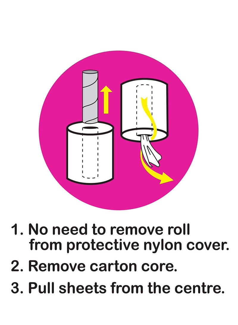 Metro 6-Pieces Premium Quality Maxi Roll 2 Ply -(650 GM X 6) | Kitchen Roll Sheets and Autocut with Embbosed Tissue papers - Image 3