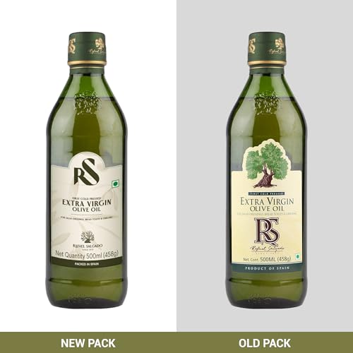 Rafael Salgado RS Extra Virgin Olive Oil | First Cold Pressed Oil | Made & Packed in Spain | Good for Salad Dressing, Flavouring and Mediterranean Cuisine | Zero Cholesterol & Trans Fat | Pet - 500ml - Image 2