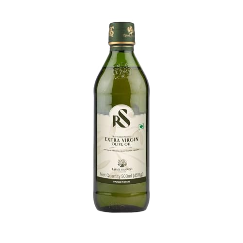 Rafael Salgado RS Extra Virgin Olive Oil | First Cold Pressed Oil | Made & Packed in Spain | Good for Salad Dressing, Flavouring and Mediterranean Cuisine | Zero Cholesterol & Trans Fat | Pet - 500ml - Image 1