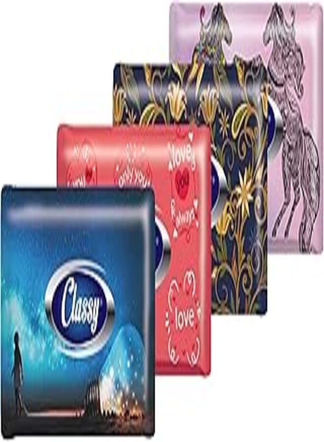 Classy glowin facial tissues - 120 tissues, pack of 4