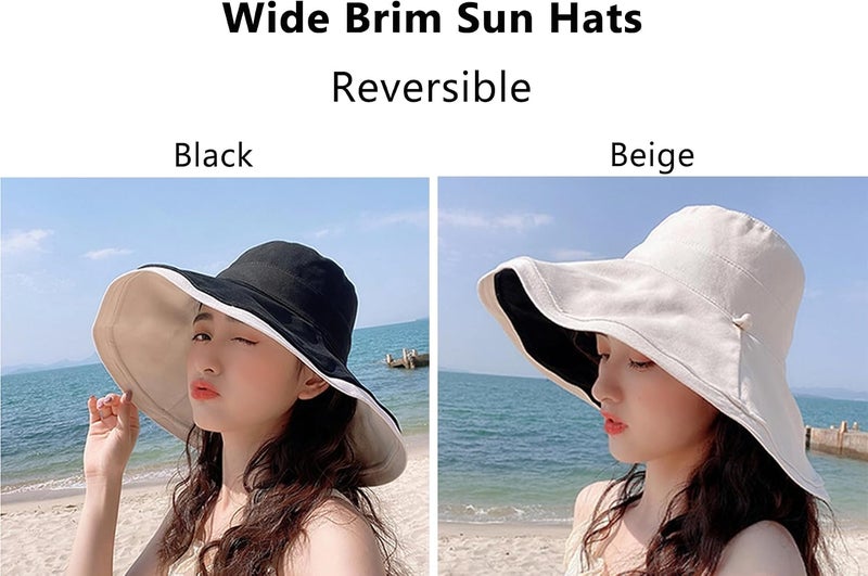 Vikodah Super-Wide-Brim-Sun-Hat-for-Men-and-Women Outdoor Reversible Bucket UV-Protection Safari-Boonie-Hats - Image 3