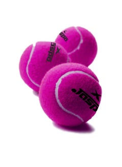 Jaspo Natural Rubber Synthetic Cricket Tennis Ball Pink Medium Weight (Pack Of 6)  - Image 3