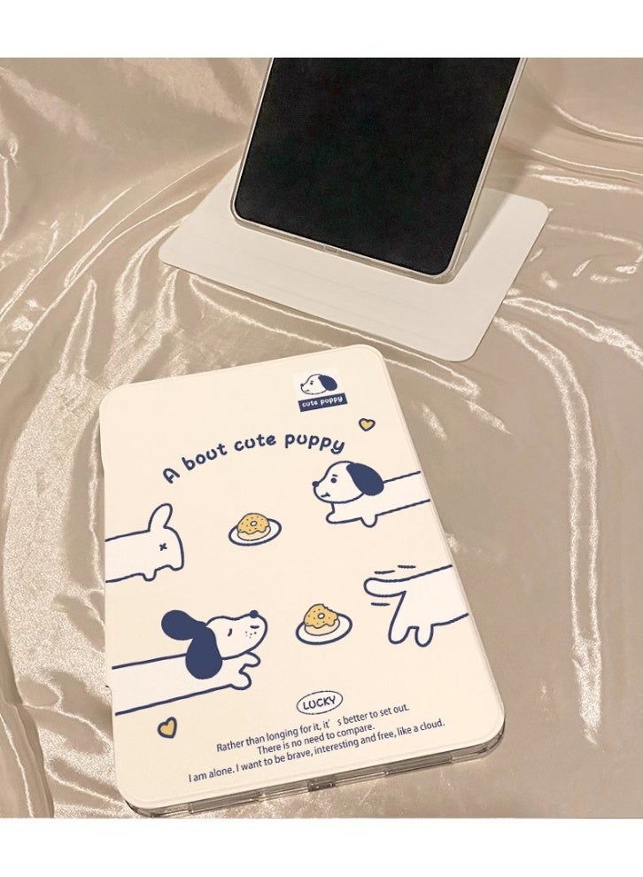 عام a puppy design case for iPad Air 11-inch M3 (2025), 360-degree swivel PU leather folio case, multi-angle viewing - Image 4