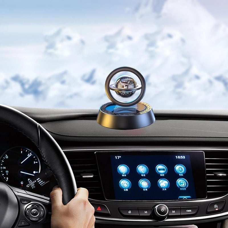KRIDARSH Luxury Solar Aromatherapy Car Air Freshener | Stylish Dashboard Rotating Perfume Diffuser | Plastic Solar-Powered Autorotation Decoration for Car Interior | Eco-Friendly Fragrance Diffuser - Image 5