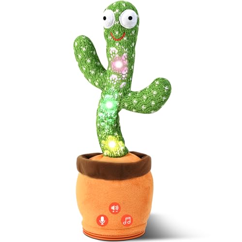 SANJOIN Cactus Baby Toy Talking Dancing Singing Adjustable Volume Baby Girl for 1 Year Old Infant Toys for 06 612 Months Easter Basket Stuffers - Image 1