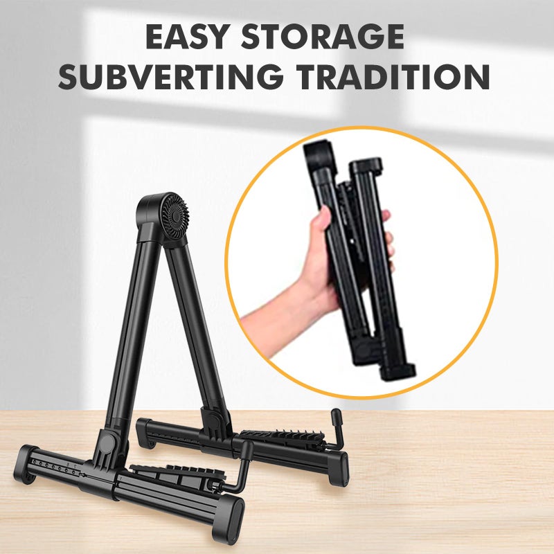 UPELLA Guitar Stands, ABS Plastic Lightweight Strong A-Frame Guitar Floor Stand, Guitar Rack Foldable Guitars Holder for Bass, Banjo, Cello, Mandolin, Guitar Accessories (Black) - Image 5