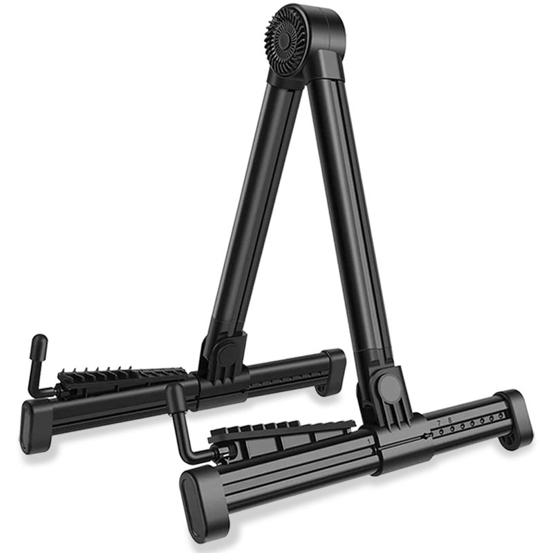 UPELLA Guitar Stands, ABS Plastic Lightweight Strong A-Frame Guitar Floor Stand, Guitar Rack Foldable Guitars Holder for Bass, Banjo, Cello, Mandolin, Guitar Accessories (Black) - Image 1