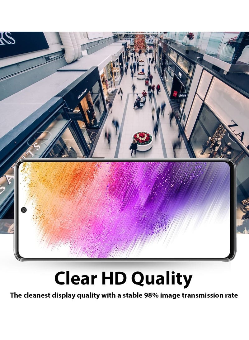 BORTONY Tempered Glass Screen Protector For Samsung Galaxy A73 5G - Clear - Image 3