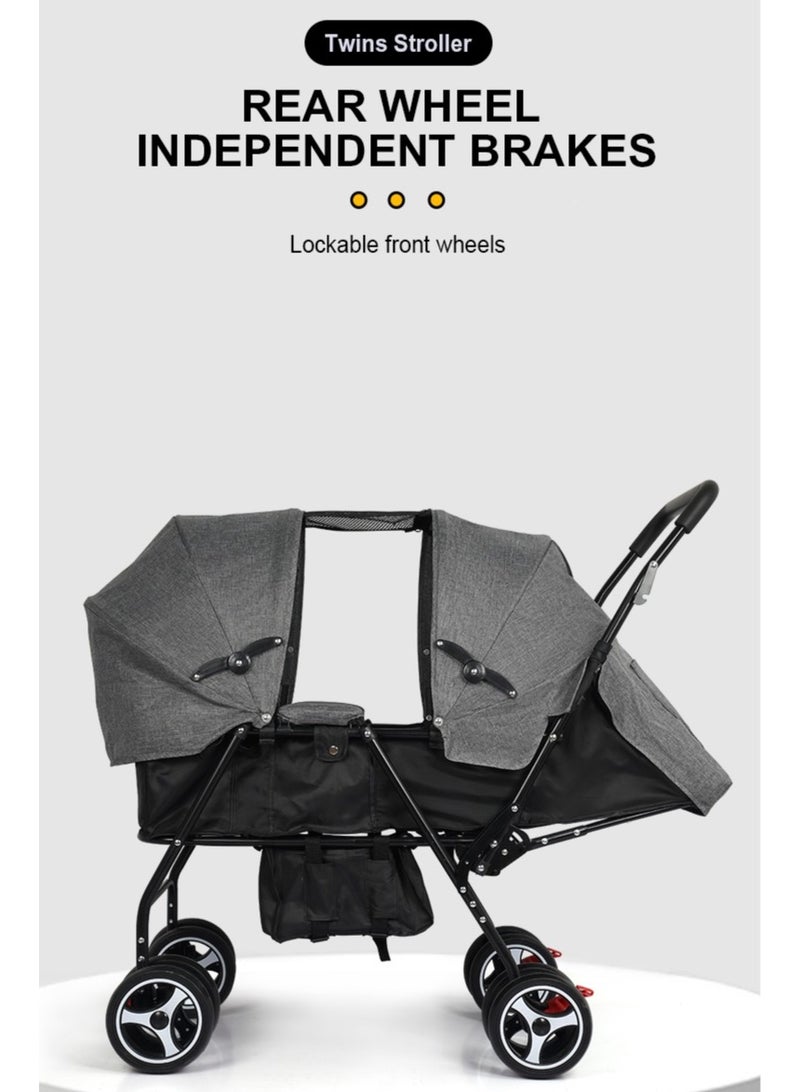 لحظة مرح عربية أطفال توأم بمقعدين خفيفة الوزن قابلة للطي - Image 5