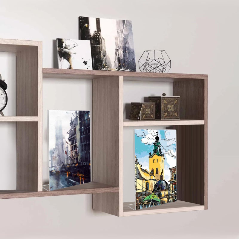 Bolidery 5x7 Acrylic Picture Frames  Set Of 6 Clear Acrylic Frameless Gift for Desktop Display  Vertical Standing Picture or Display Sign Holder with Inserts for Home Office - Image 3