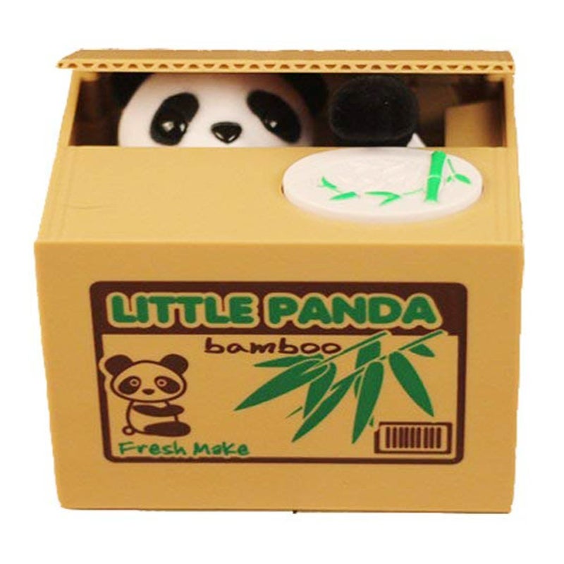 Resulzon Piggy Bank for Kids, Stealing ATM Coin Cash Money Counter Saving Can, Cute Panda Electronic Smart Voice Prompt Piggy Bank Safe Locks, Great Gift for Boys & Girls (Panda) - Image 1