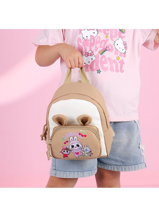 لابوبو حقيبة لابوبو الخارجية للوجبات الخفيفة لطلاب المدارس الابتدائية، حقيبة ظهر لحماية العمود الفقري، حقيبة مدرسية صغيرة لطيفة ومنعشة 29*19*10 سم - Image 4