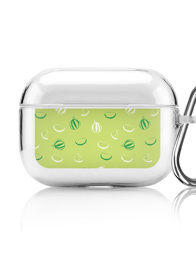 Stylizedd - Classic Clear printed Case for Apple AirPods Pro 2nd Generation Thin Transparent Cover [Designed for Apple AirPods Pro 2nd Generation] - Watermelon Bits - Image 1