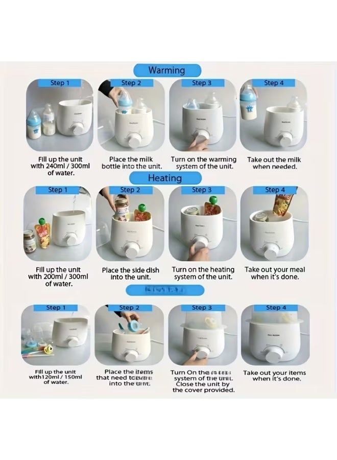ريل بابي جهاز تسخين زجاجات الحليب والماء متعدد الوظائف للأطفال، وسخان طعام الأطفال بالبخار - Image 3