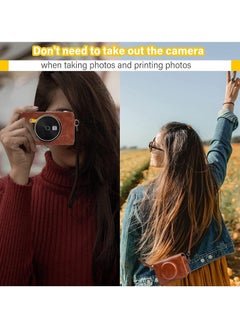 General PU Leather Camera Case with adjustable shoulder strap, PU leather case for Kodak C210R Mini Shot 2 Brown, vintage camera case  - Image 2