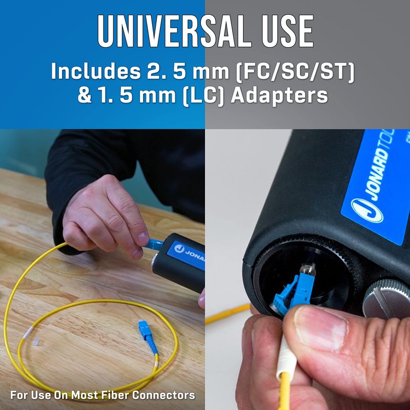 Jonard Tools FIM-400 Fiber Optic Inspection Microscope 400x with FC/SC/ST and LC Adapters - Image 4