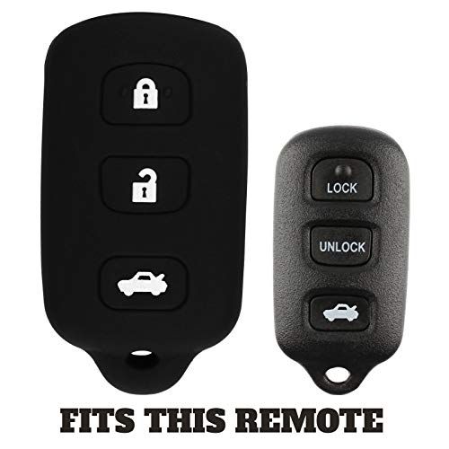 KeylessOption KeyGuardz Keyless Remote Car Key Fob Shell Cover Soft Rubber Case for Toyota Avalon Camry Solara Matrix Vibe GQ43VT14T HYQ12BAN - Image 3