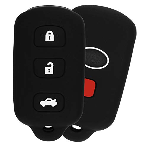 KeylessOption KeyGuardz Keyless Remote Car Key Fob Shell Cover Soft Rubber Case for Toyota Avalon Camry Solara Matrix Vibe GQ43VT14T HYQ12BAN - Image 2