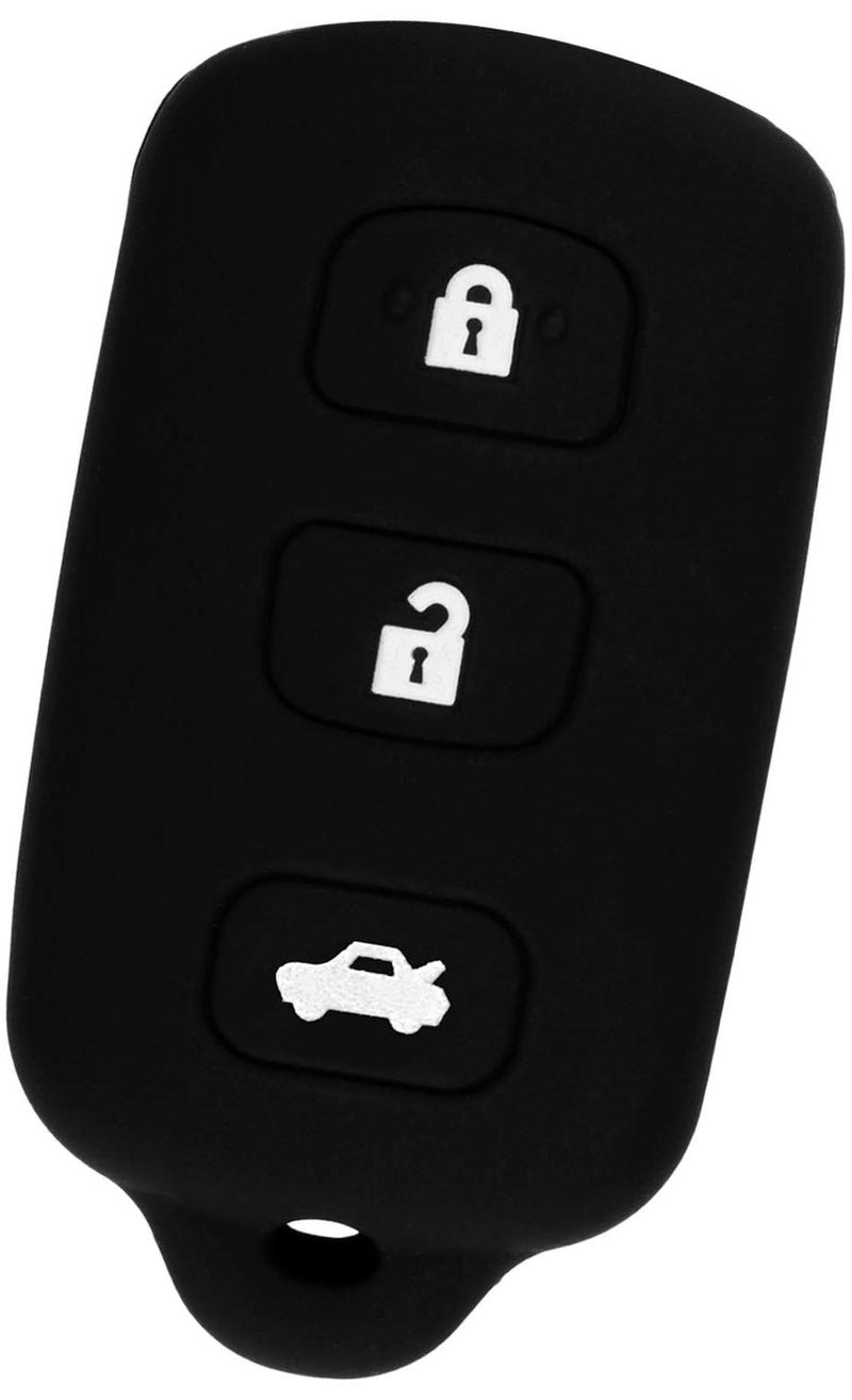 KeylessOption KeyGuardz Keyless Remote Car Key Fob Shell Cover Soft Rubber Case for Toyota Avalon Camry Solara Matrix Vibe GQ43VT14T HYQ12BAN - Image 1