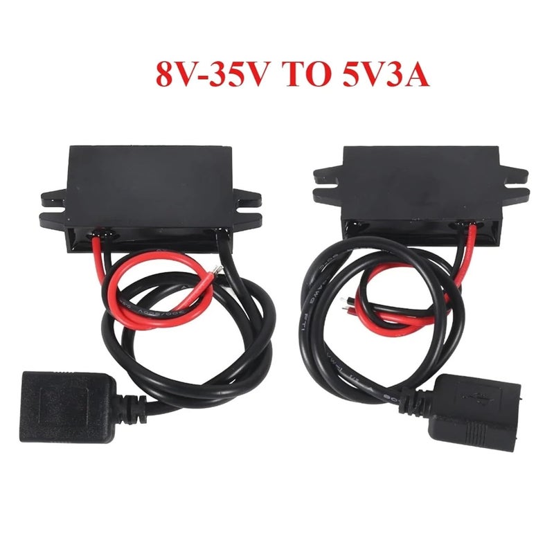 Dc Dc Converter 12V 24V To 5V 3A 15W Step Down Buck Voltage Regulator Waterproof IP68 Dual USB Car Power Adapter Module Open Wire - Image 4