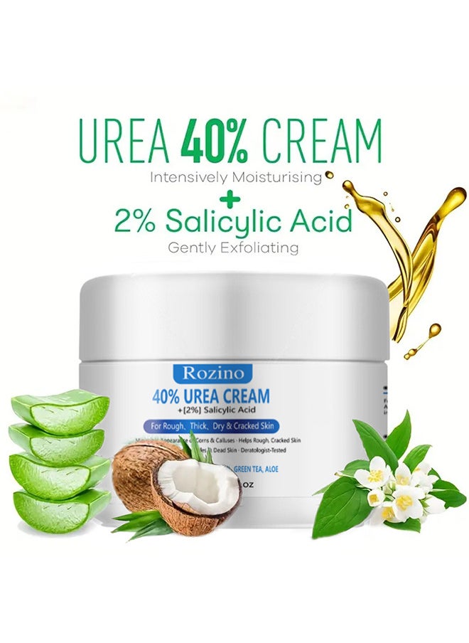 Rozino - 40% Urea Foot Hand Cream 50G For Dry Cracked Heels Best Callus Remover For Feet And Hands, Natural Moisturizes Nourishes Softens Dry Rough Cracked Dead Skin Hand And Feet Repair Cream - Image 1