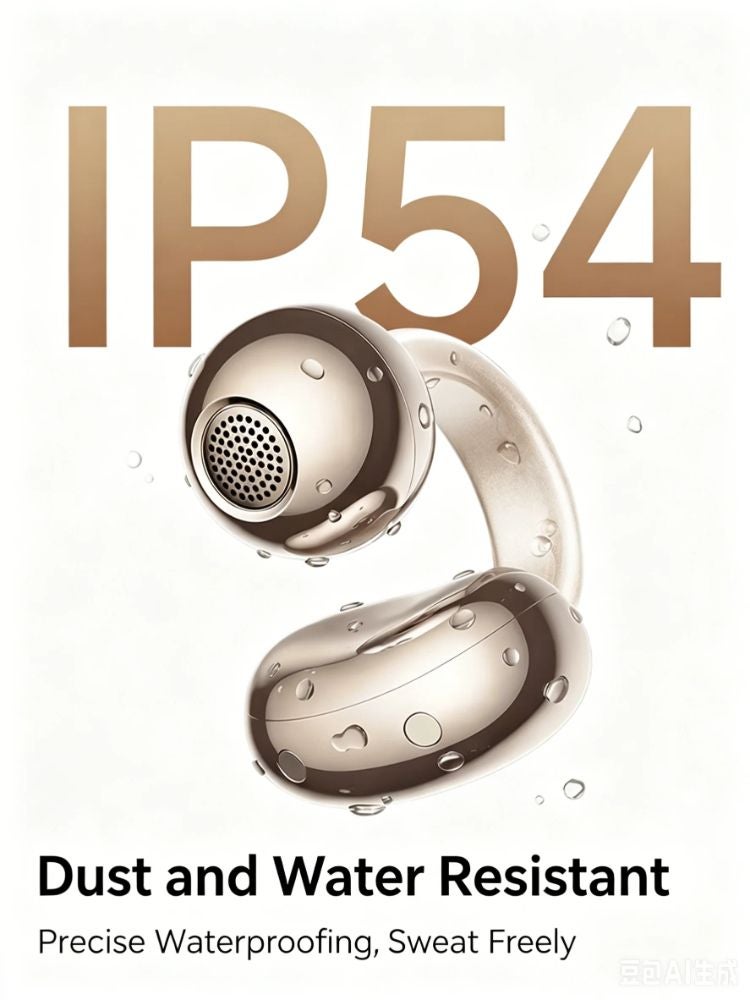 موفا سماعة لاسلكية Mova Tpeak Clip Pro Bluetooth Open-Ear Clip-On Earbuds, Gold - Image 2