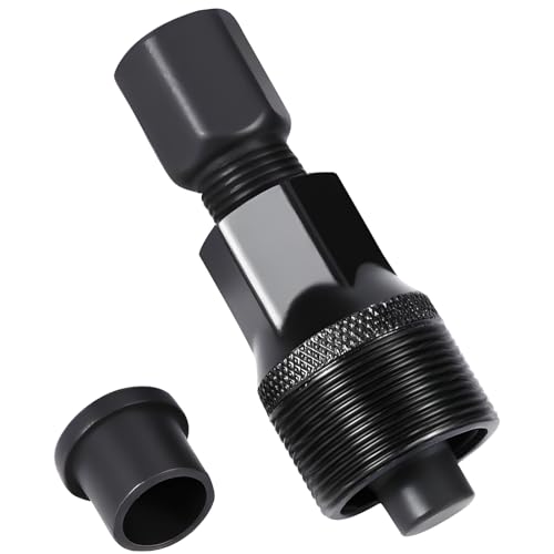 ptiysta Bicycle Crank Unloading Tool, Black Crank Arm Puller Arm Puller Compact Crank, Swivel Pulley, Black Steel Bicycle Bottom Bracket Tool Repair Maintenance - Image 1