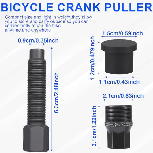 ptiysta Bicycle Crank Unloading Tool, Black Crank Arm Puller Arm Puller Compact Crank, Swivel Pulley, Black Steel Bicycle Bottom Bracket Tool Repair Maintenance - Image 2