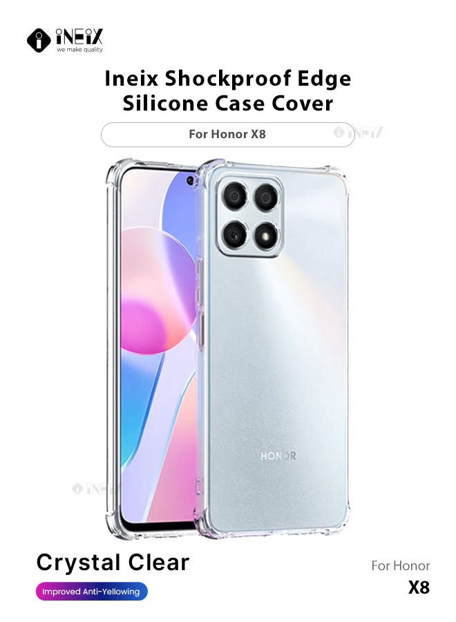 INEIX Shockproof Ultra Clear Silicone Case Cover For Honor X8 Clear - Image 1