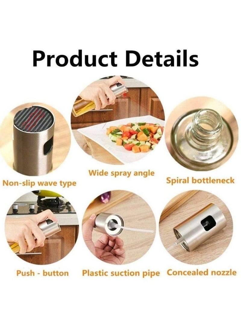 Generic - Oil Dispensing Oil Sprayers, spray bottle for cooking oil, vinegar sprayer, Barbecue spray bottle, Olive Oil Sprayer Bottle 100ml, Glass Sprayer for BBQ, Cooking, Salad, Bread Baking, Frying (100ml) - Image 1