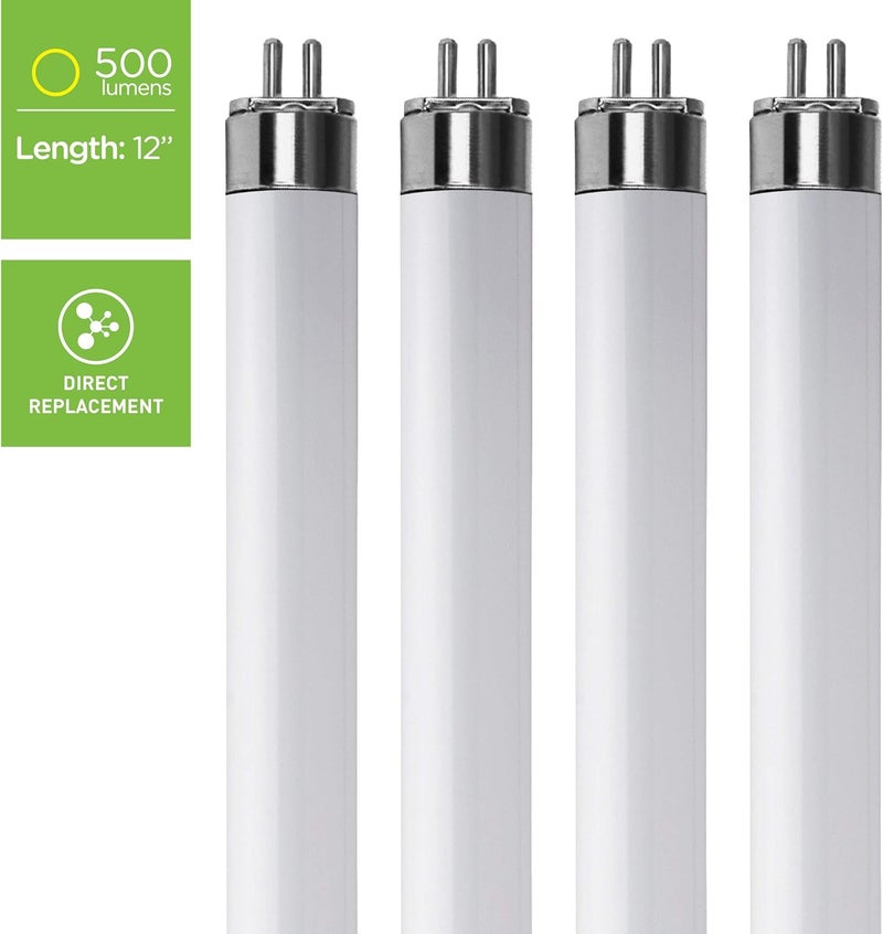 KOR Pack of 4 LED Direct Replacement F8T5CW  T5  5 Watt  12  500 Lumens  Super Long Life Light Bulbs  by KOR Cool White 4100K - Image 3