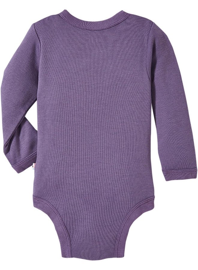 Babysoy Babysoy Organic Long Sleeve Modern Solid Kimono Bodysuit/Onesie  - Image 2