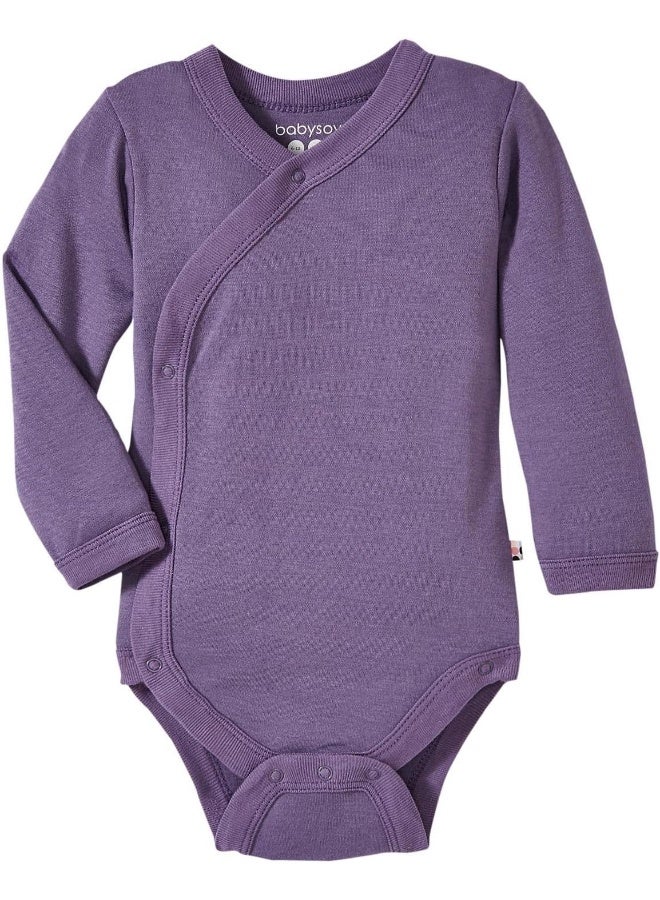 Babysoy Babysoy Organic Long Sleeve Modern Solid Kimono Bodysuit/Onesie  - Image 1