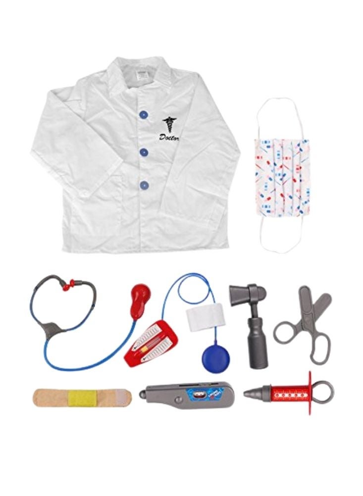 Premium Kids Doctor Costume Play Set – White Medical Role Play Outfit with Stethoscope & Accessories for Children - Image 2