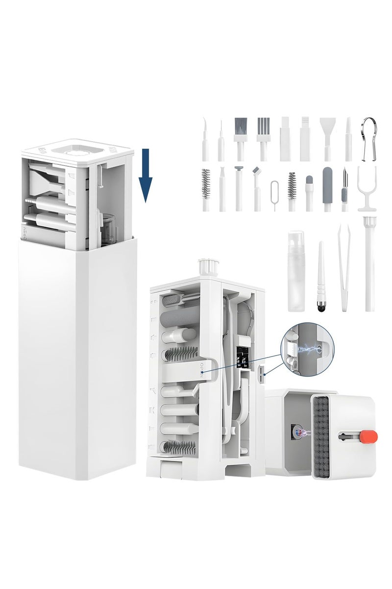 Necomi 32-in-1 Electronic Cleaner Kit, Portable Multifunctional Cleaning Tool, Cleaning kit with Charging Port Cleaner, Stylus Pen, SIM Tool, Keyboard Brush, Speaker Brush, Electronic Cleaning kit for iPhone, AirPods, iPad, Keyboard, MacBook, Earbud, Camera Lens - Image 1