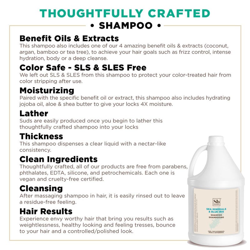 Soapbox Sea Minerals & Blue Iris Shampoo, Vegan, Color Safe, Harsh Harsh Sulfate Free & Silicone Free Hair Shampoo Refill for Home & Professional Use - Gallon Size - Image 3