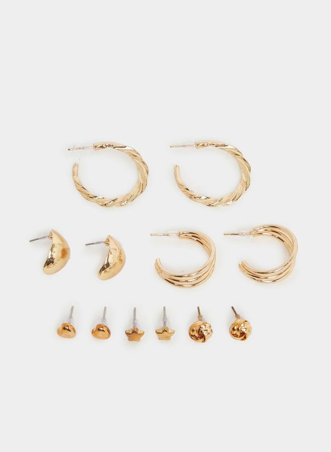 ستايلي طقم أقراط حلقية ومسمار من ستايلي مكون من  قطع - Image 1