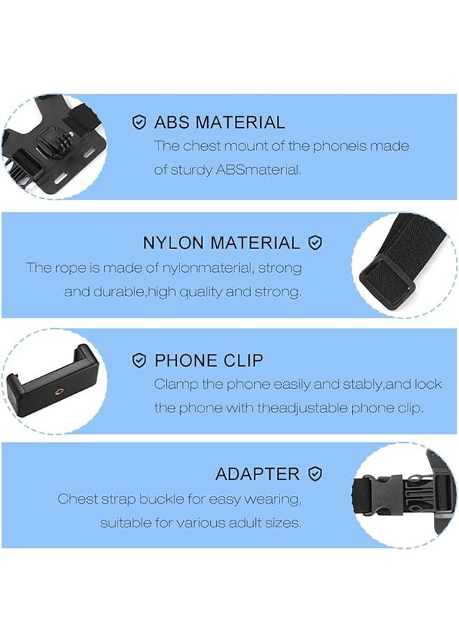 Mobile Phone Chest Mount Strap Holder, Adjustable Outdoor Sports Cell Phone Clip Holder Installation Fixation Bracket - Image 3