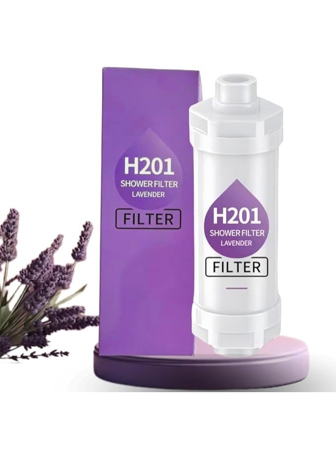 Lonimia Shower Filter with Aroma Therapy, for Universal Output Showerhead, Soften Hard Water, Chlorine & Flouride Removal, Skin & Hair Care, Easy Installation,Universal Fit, Eco-Friendly (Lavender) - Image 1